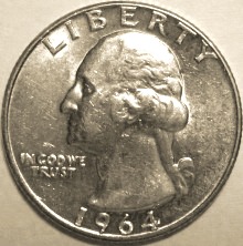 Srebrnjak Washington quarter dollar