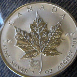 Kanadski srebrni javorov list (Canadian Silver Maple Leaf)